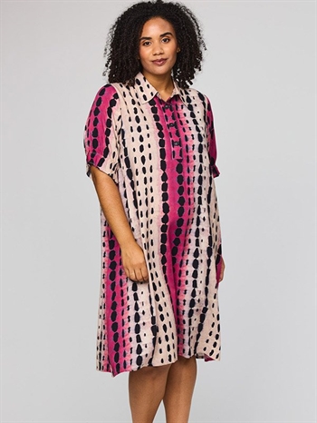 Studio - Gunda Kjole, Sort/Pink/Sand